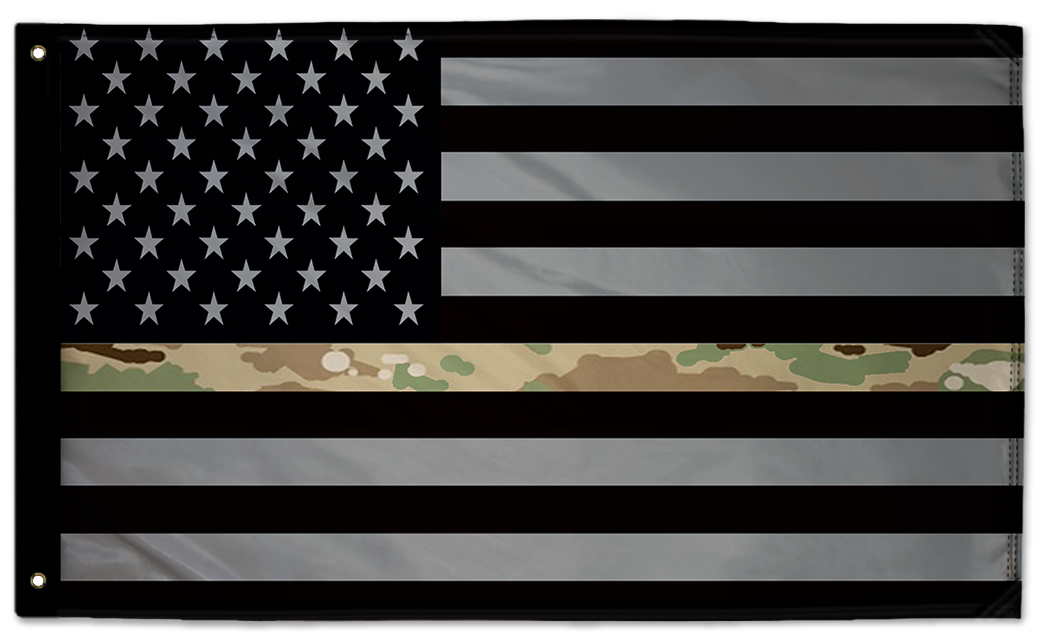 USA Subdued Thin Camo Line 3'x5' Double-Sided Flag