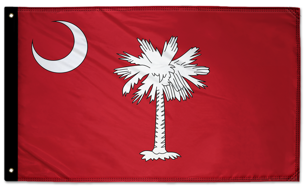 State Flag South Carolina Big Red 3'x5' Double-Sided Flag