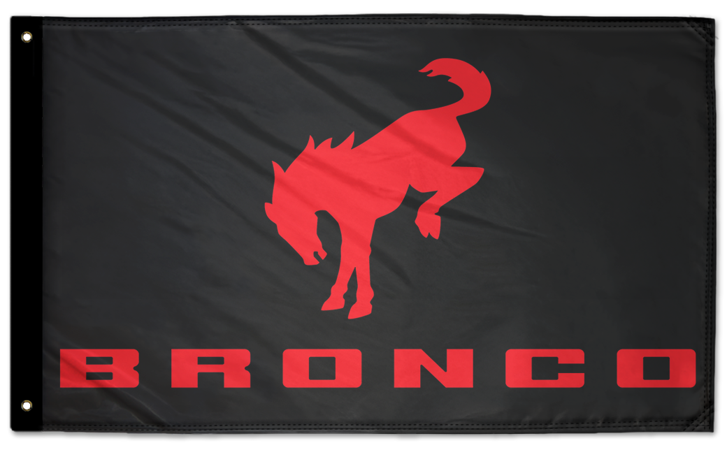 Bucking Bronco 3'x5' Double-Sided Flag