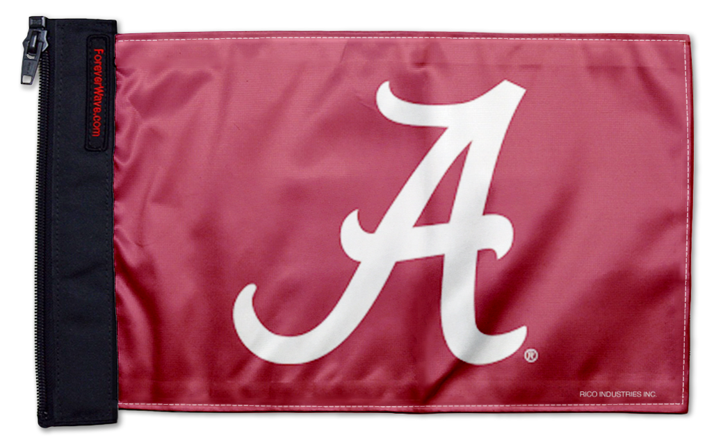 Alabama A  Red11"x17" Forever Wave Flag for Boats