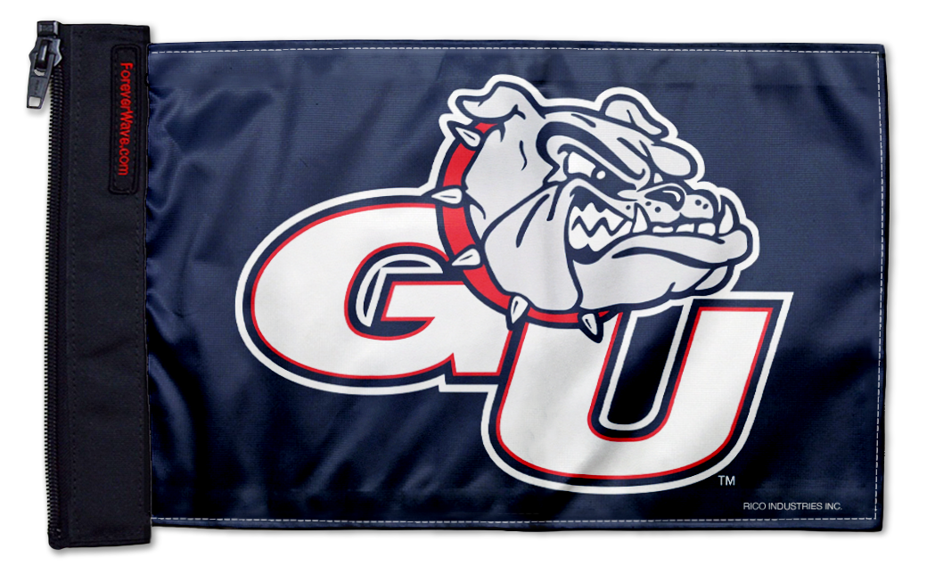 Gonzaga 11"x17" Forever Wave Flag for Jeep Wrangler JK 2-Door 2007-2018