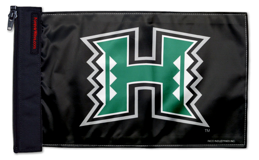 Hawaii Warriors 11"x17" Forever Wave Flag for Jeep Gladiator JT