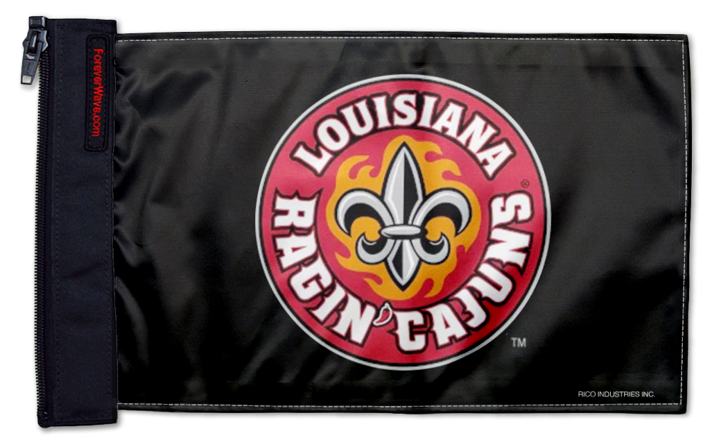 Louisiana Lafayette 11"x17" Forever Wave Flag for Jeep Wrangler JKU 4-Door 2007-2018