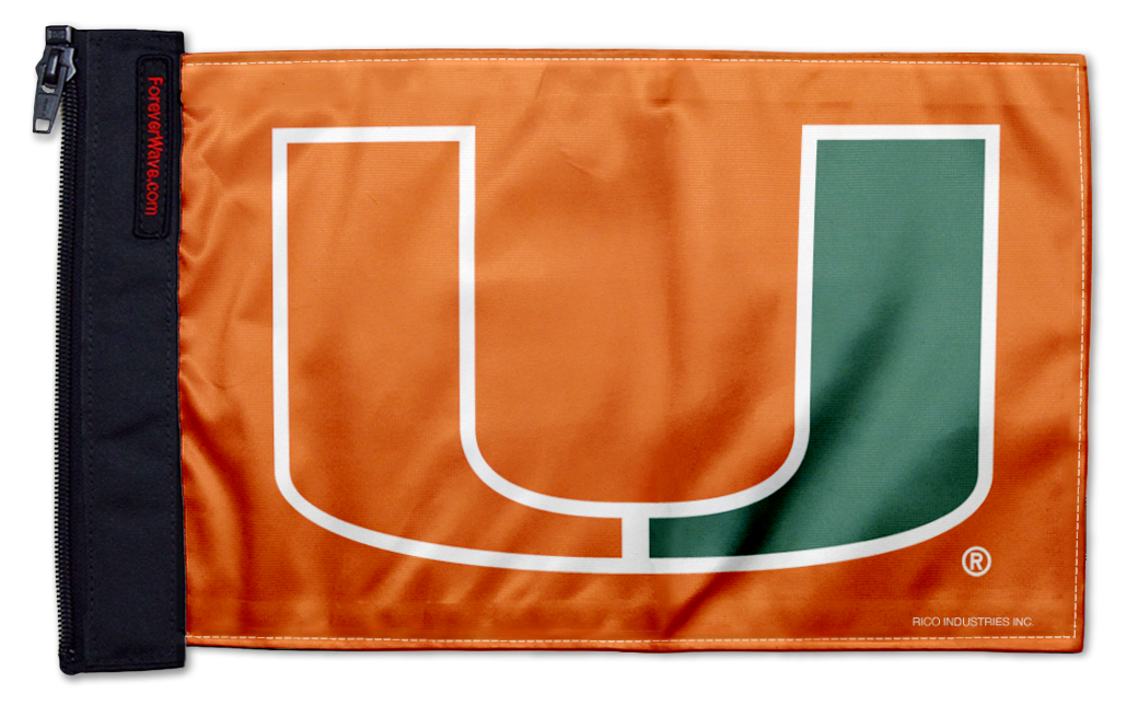Miami University 11"x17" Forever Wave Flag for Jeep Wrangler JKU 4-Door 2007-2018