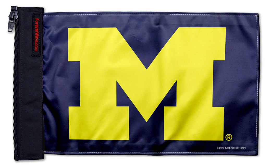 Michigan 11"x17" Forever Wave Flag for Jeep Wrangler JLU 4-Door 2018-Present