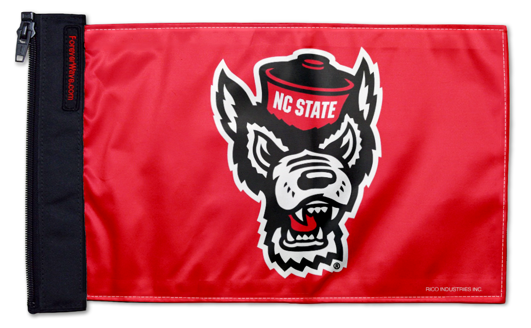 North Carolina State 11"x17" Forever Wave Flag for Jeep Wrangler YJ 1986-1995