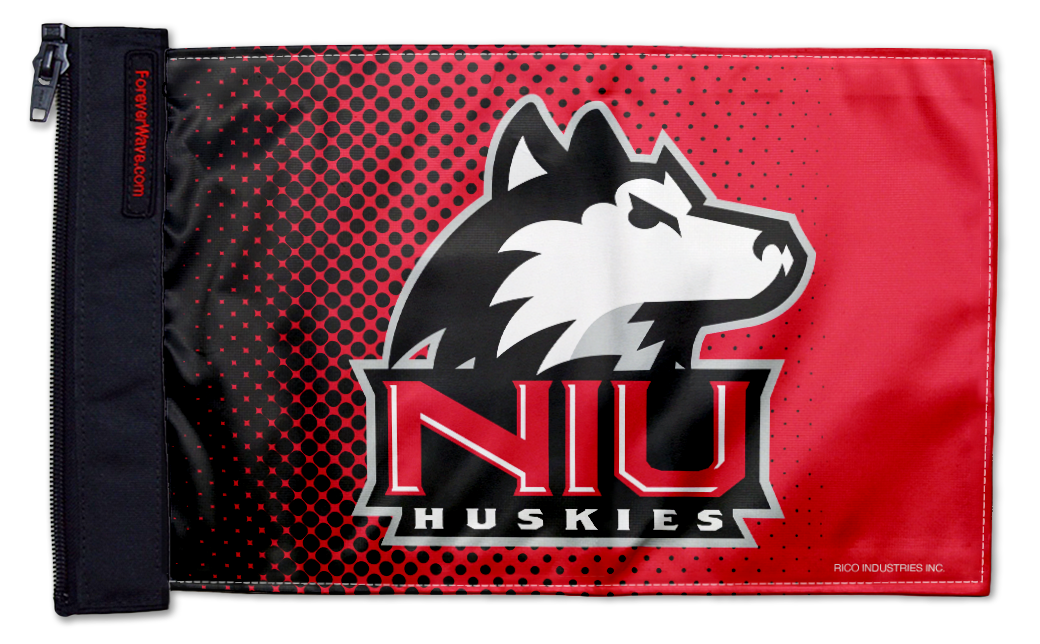 Northern Illinois 11"x17" Forever Wave Flag for Jeep Wrangler YJ 1986-1995