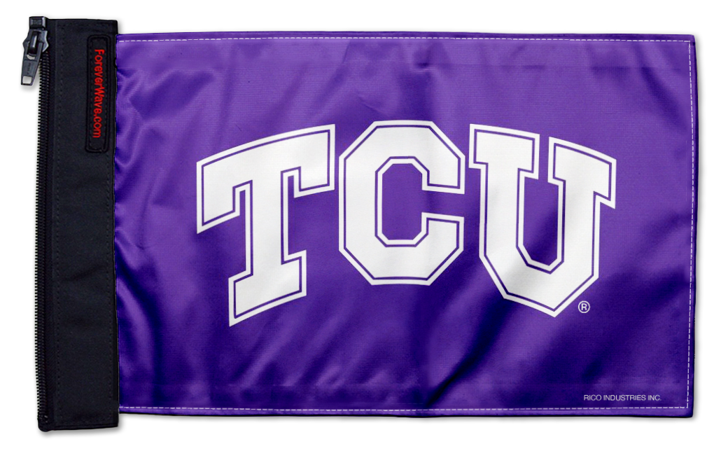 TCU 11"x17" Forever Wave Flag for Jeep Wrangler JLU 4-Door 2018-Present