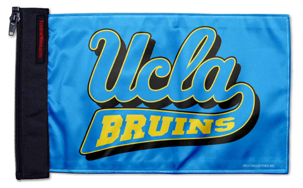 UCLA 11"x17" Forever Wave Flag for Jeep Wrangler CJ-7 and CJ-8 1976-1986