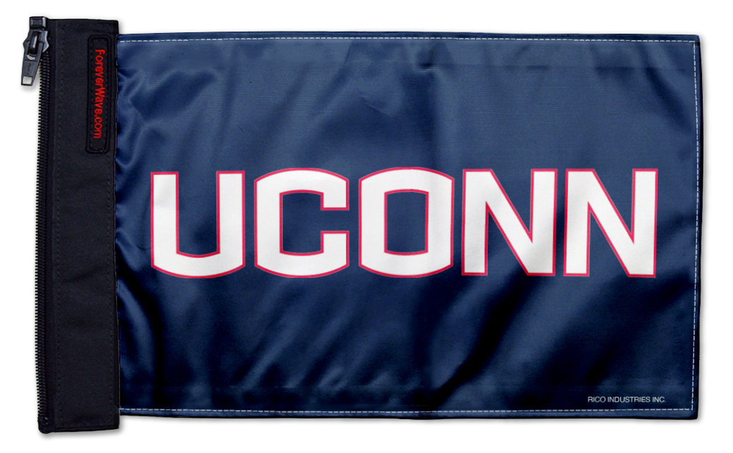 Connecticut UCONN 11"x17" Forever Wave Flag for Boats