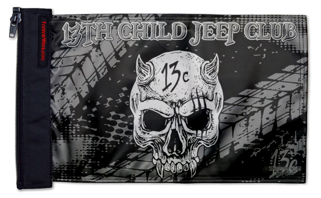 13th Child Jeep Club 12"x18" Forever Wave Flag