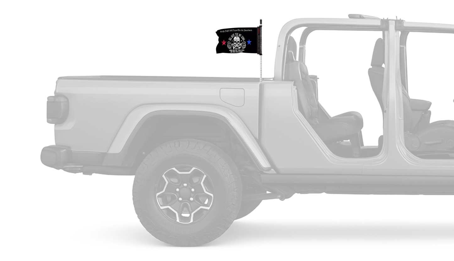 2A We The People 12"x18" Forever Wave Flag for Jeep Gladiator JT