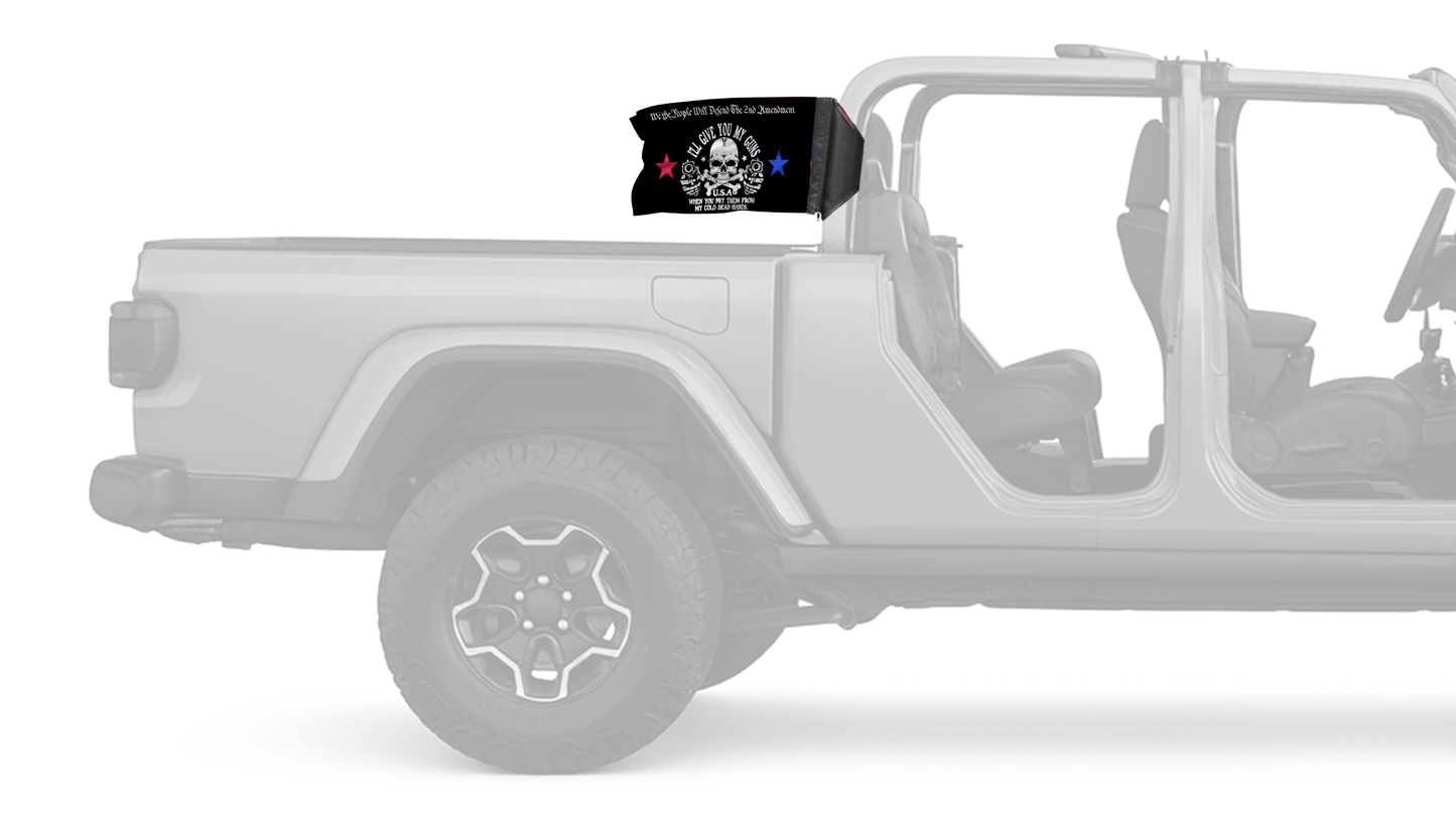 2A We The People 12"x18" Forever Wave Flag for Jeep Gladiator JT