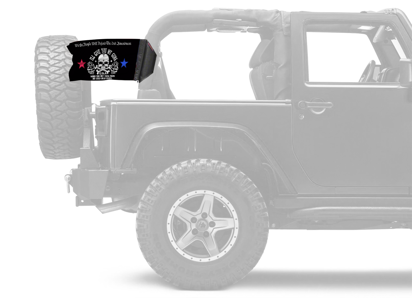 2A We The People 12"x18" Forever Wave Flag for Jeep Wrangler TJ 1996-2006