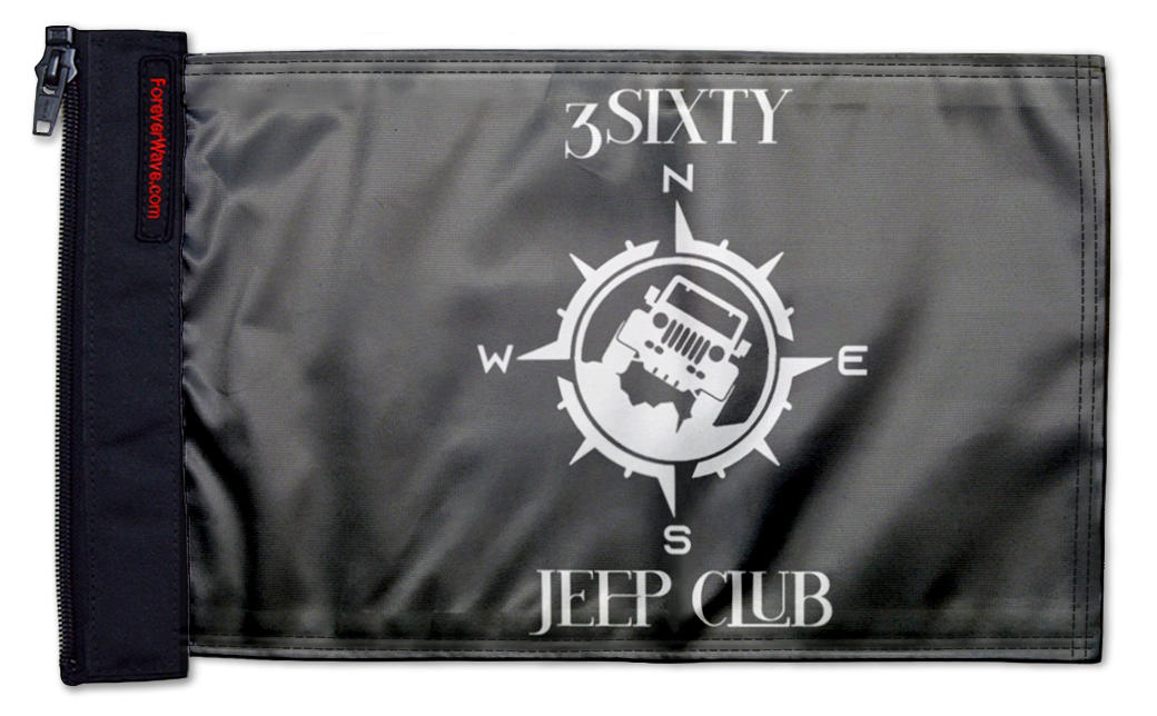 3Sixty Jeep Club 12"x18" Forever Wave Flag