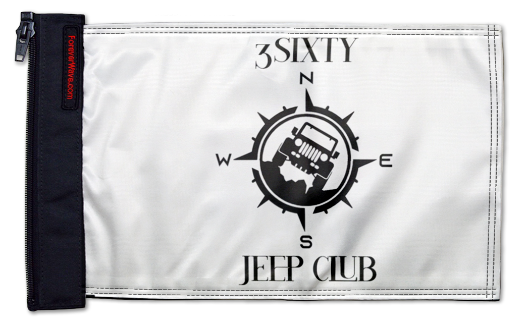 3Sixty Jeep Club 12"x18" Forever Wave Flag