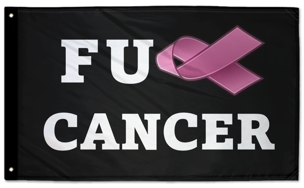 Fu Cancer Sign FU Cancer 3'x5' Premium Flag. Made in the USA by Forever Wave ...