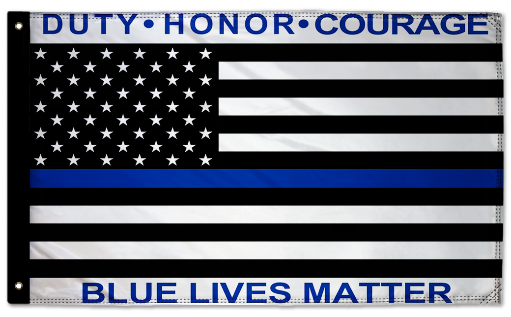 Blue Lives Matter 3'x5' Double-Sided Flag