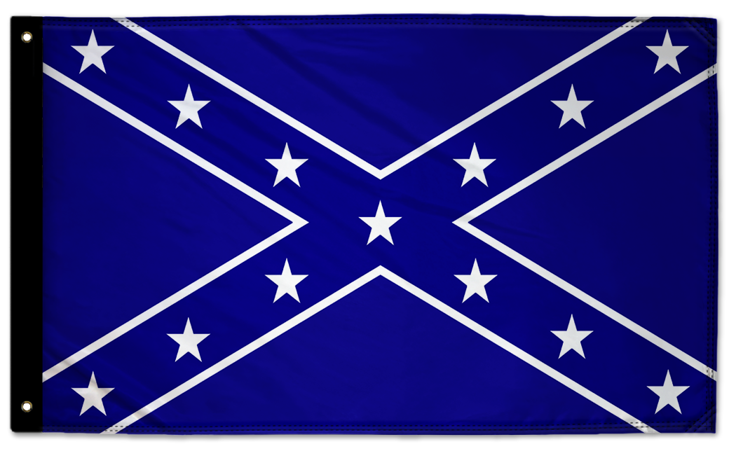 Confederate Blue 3'x5' Double-Sided Flag