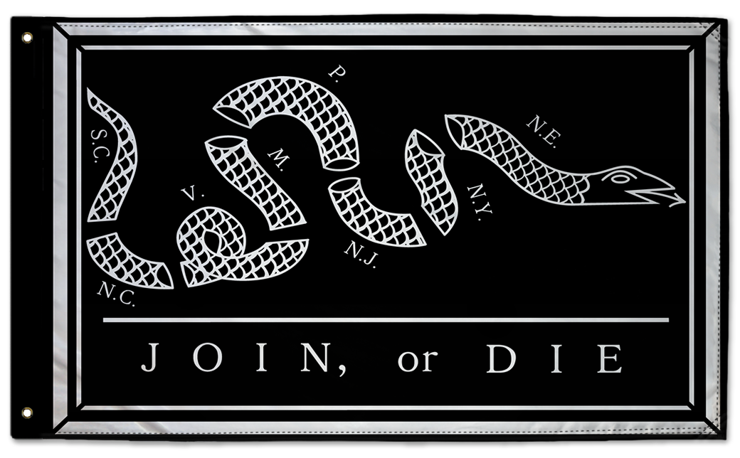 Franklin Join or Die 3'x5' Double-Sided Flag