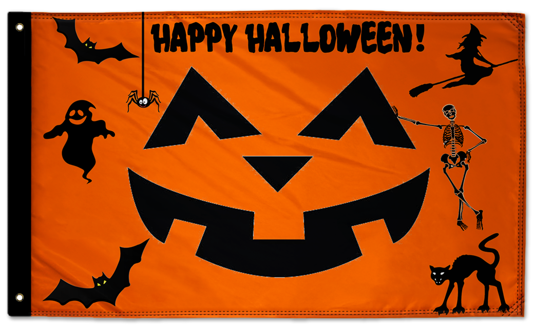 Happy Halloween 3'x5' Double-Sided Flag