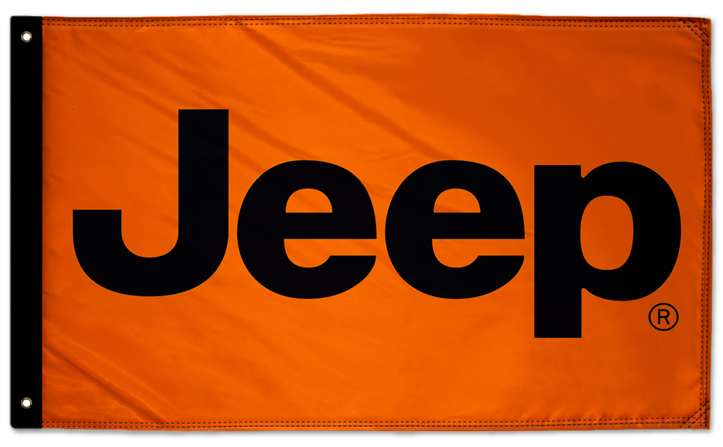 Jeep Safety Orange 3'x5' Double-Sided Flag