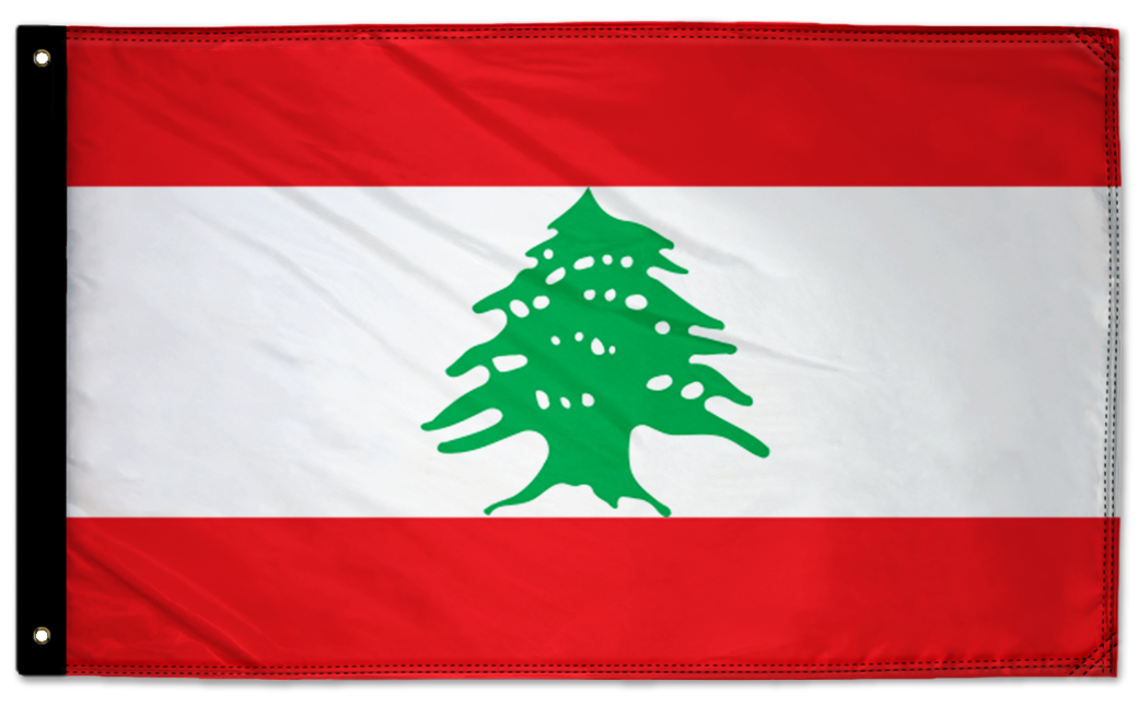 Lebanon 3'x5' Double-Sided Flag