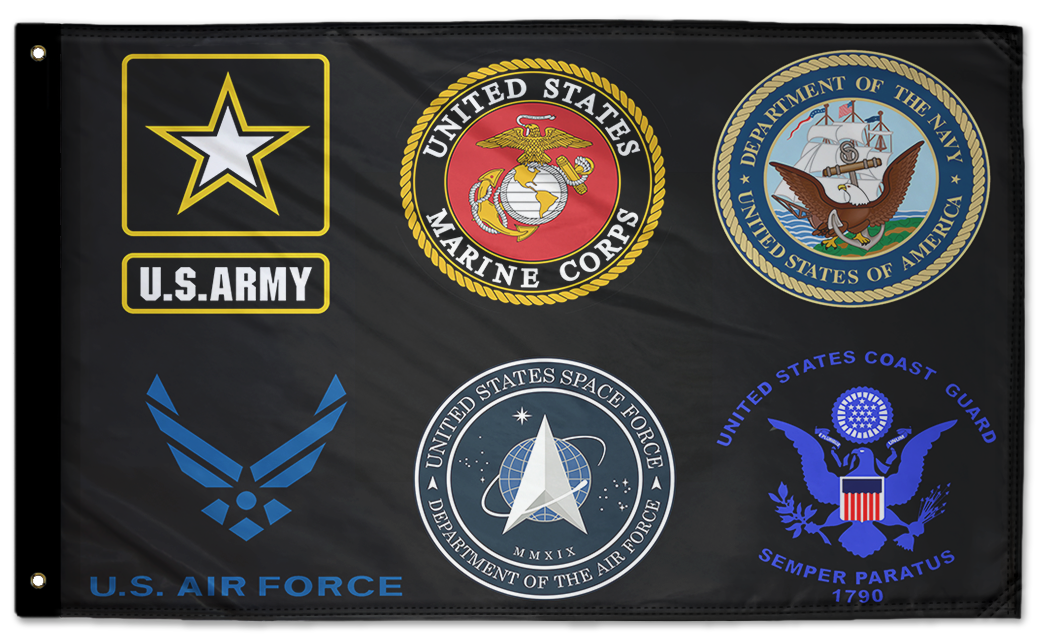 Armed Forces 3'x5' Double-Sided Flag