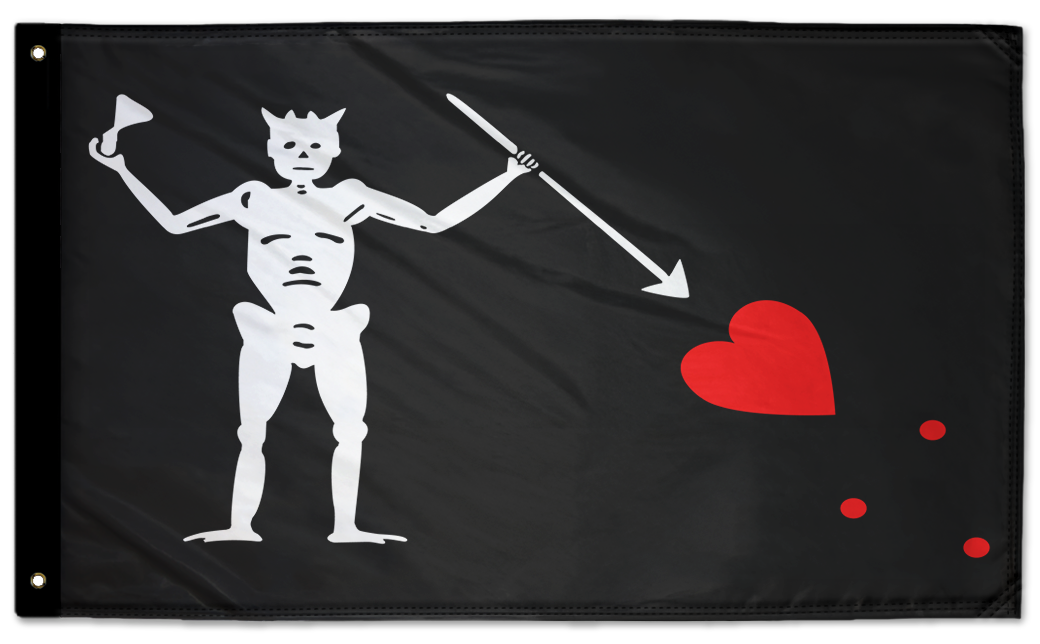 Blackbeard 3'x5' Double-Sided Flag