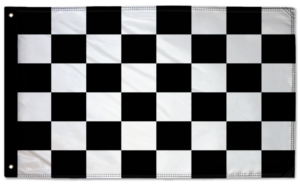 Checkered 3'x5' Double-Sided Flag