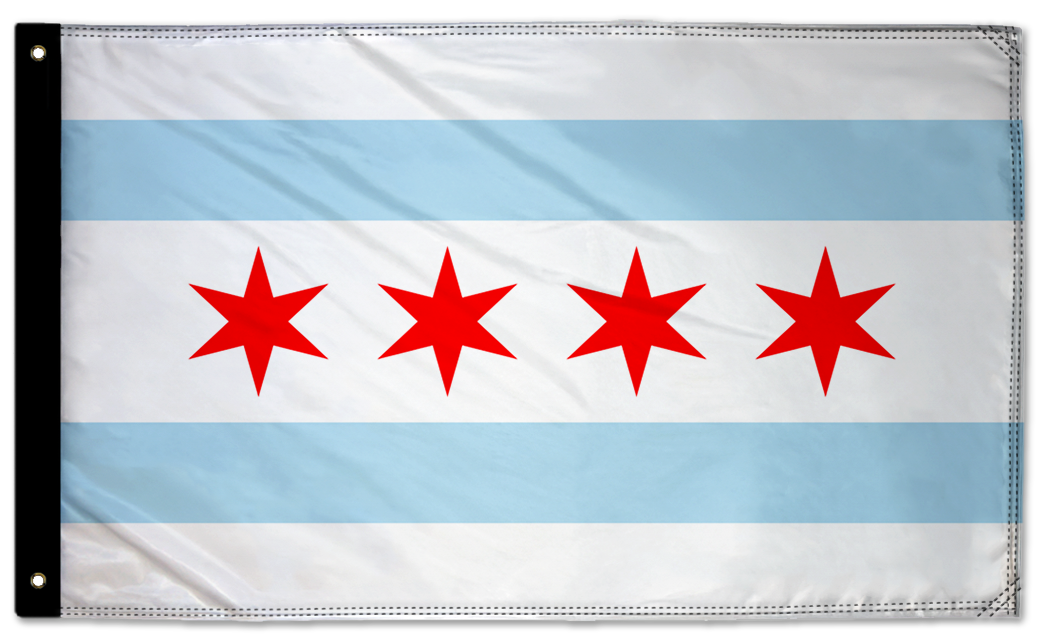 City of Chicago 3'x5' Double-Sided Flag