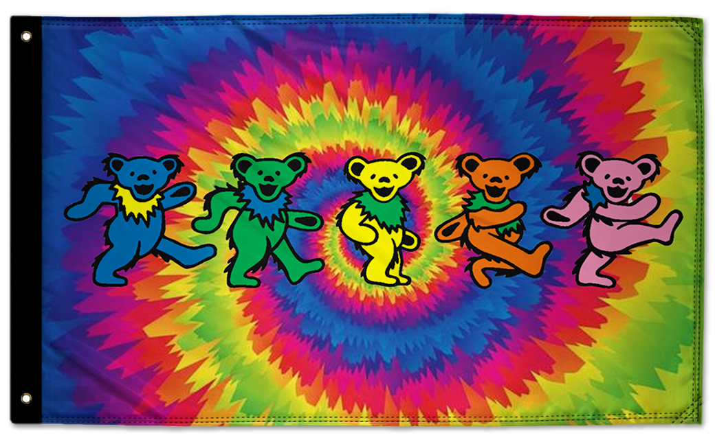 Grateful Dead Dancing Bears 3'x5' Double-Sided Flag