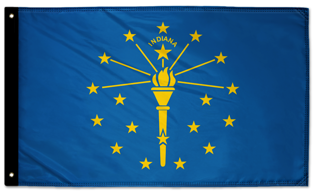 State Flag Indiana 3'x5' Double-Sided Flag
