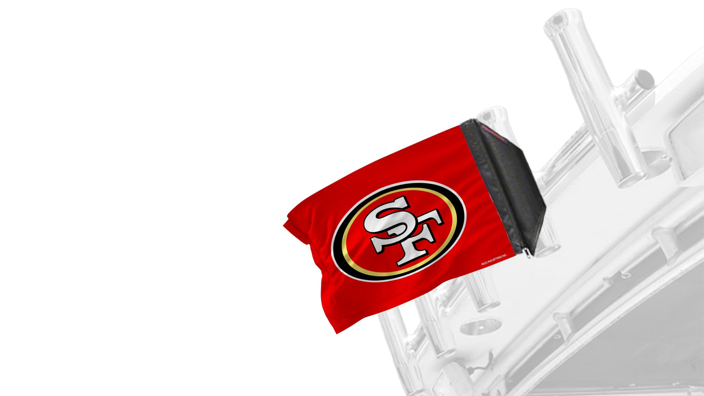 San Francisco 49ers 11"x17" Forever Wave Flag for Boats