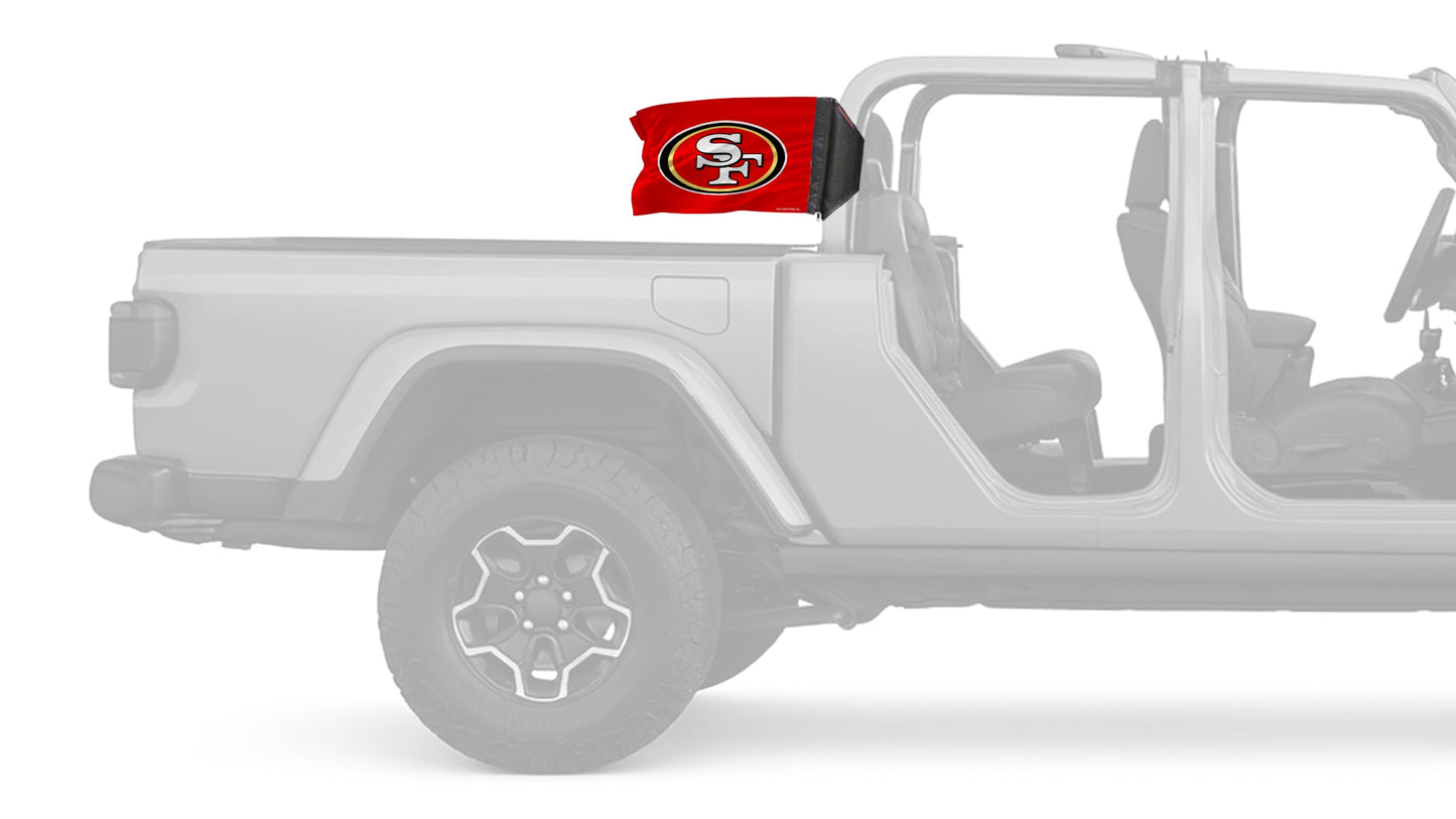 San Francisco 49ers 11"x17" Forever Wave Flag for Jeep Gladiator JT