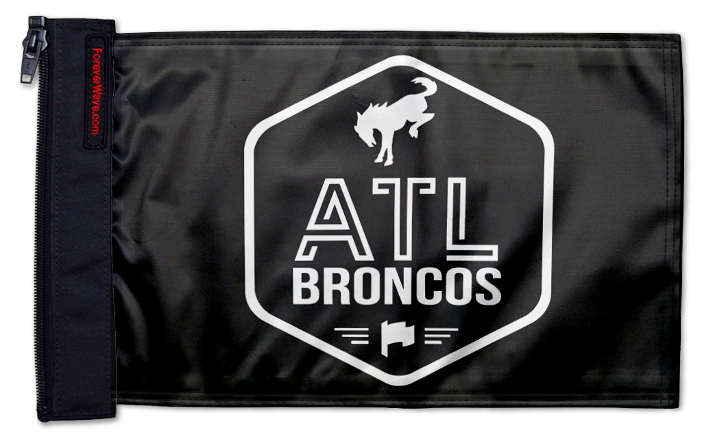 ATL Broncos 12"x18" Forever Wave Flag