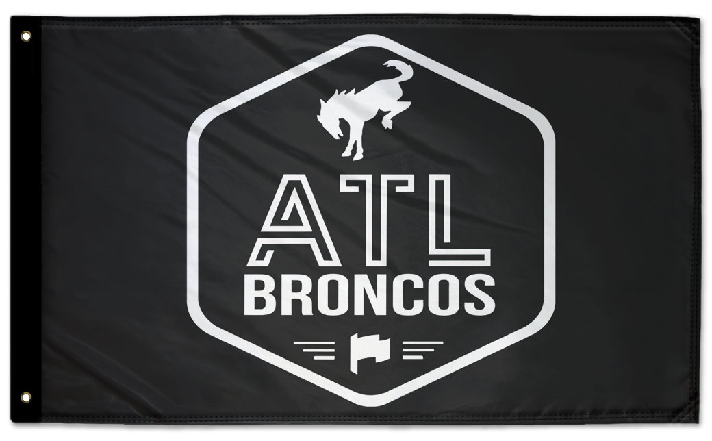 ATL Broncos 3'x5' Double-Sided Flag