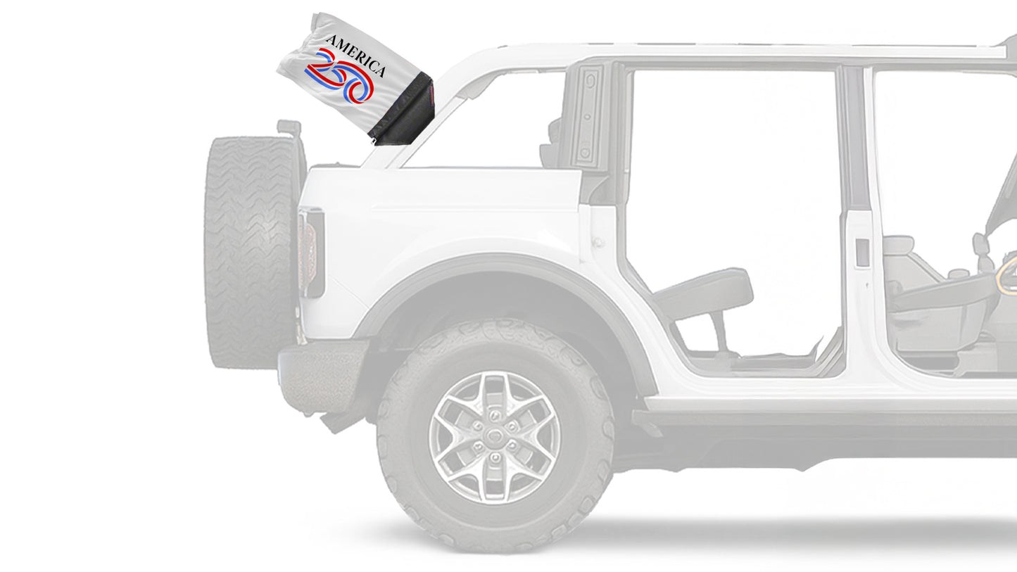 American 250 12"x18" Forever Wave Flag for Bronco