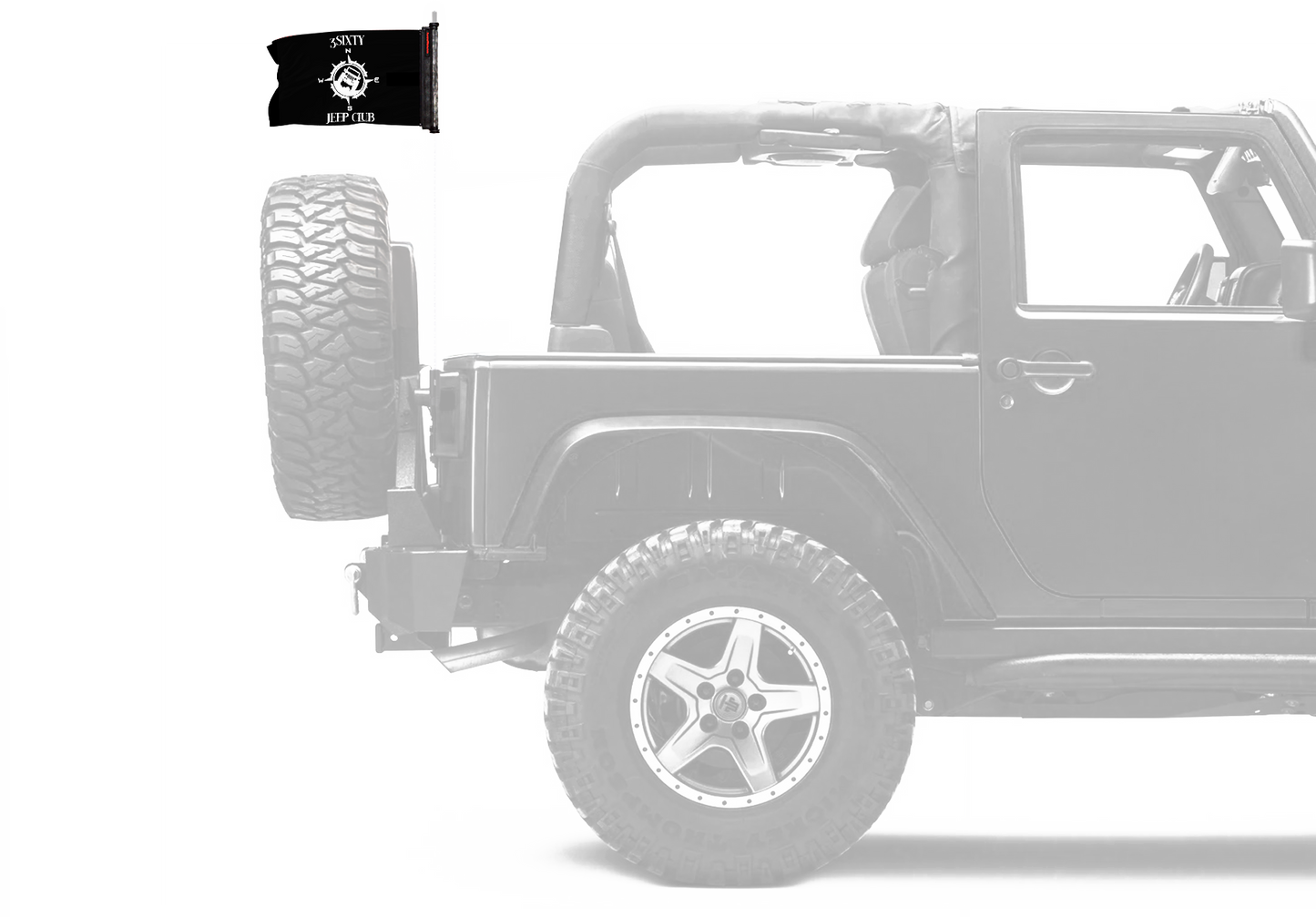 3Sixty Jeep Club 12"x18" Forever Wave Flag