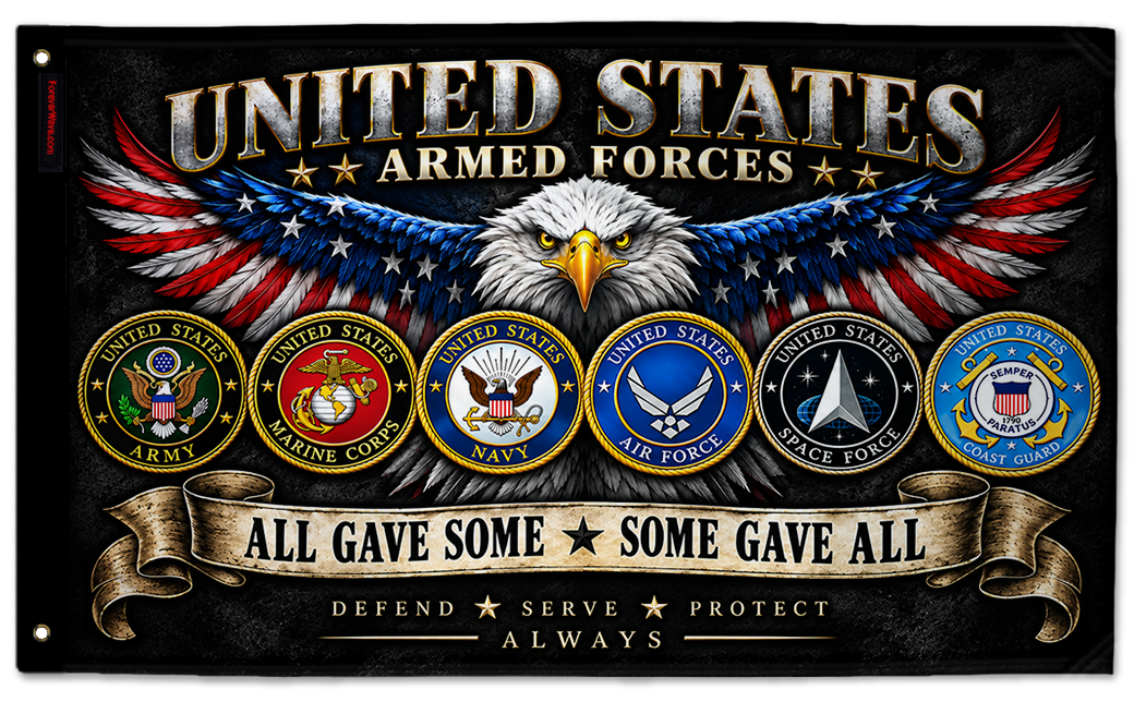 Armed Forces 3'x5' Double-Sided Flag