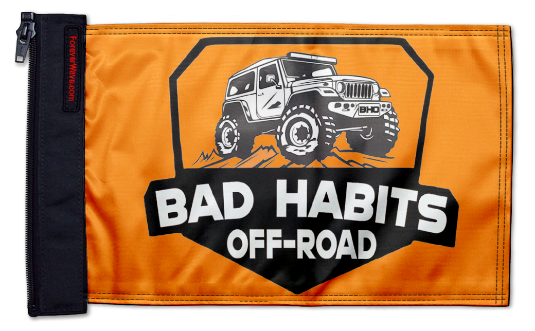 Bad Habits Off-Road Flag 12"x18" Forever Wave Flag