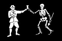 Bartholomew Roberts 12"x18" Forever Wave Flag for Jeep Wrangler JL 2-Door 2018-Present