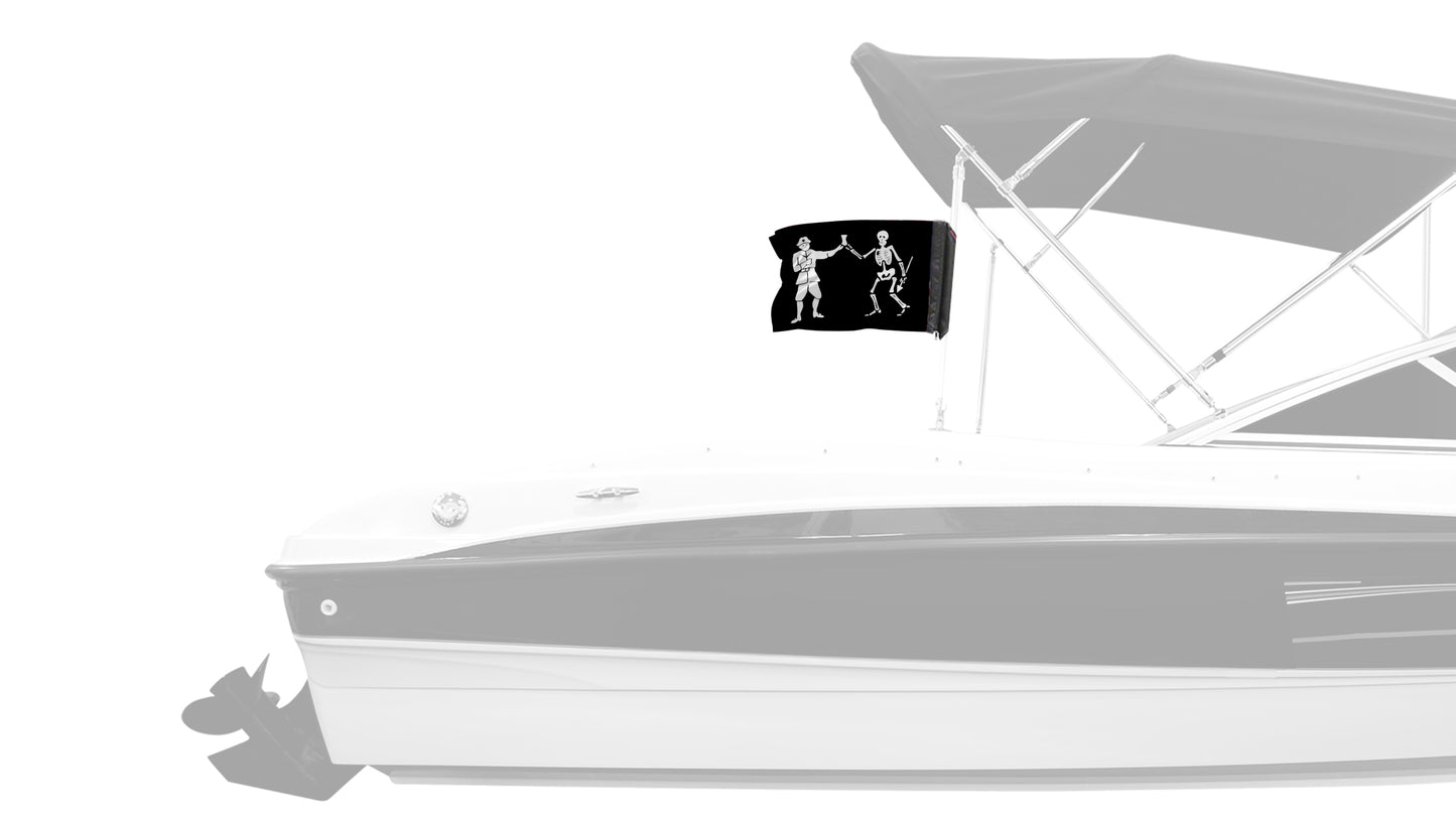Bartholomew Roberts 12"x18" Forever Wave Flag for Boats
