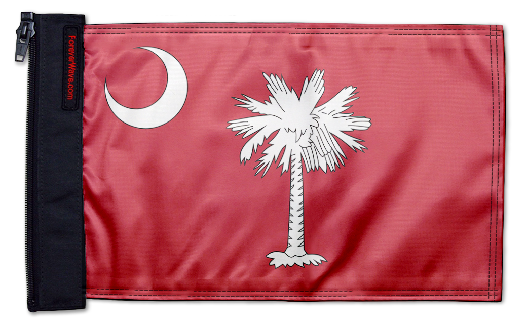 State Flag South Carolina Big Red 12"x18" Forever Wave Flag for Bronco