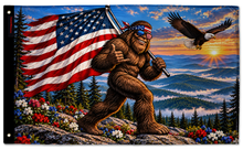 Bigfoot Patriot 3'x5' double-sided flag made in the USA