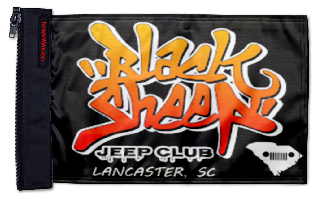 Black Sheep Jeep Club 12"x18" Forever Wave Flag
