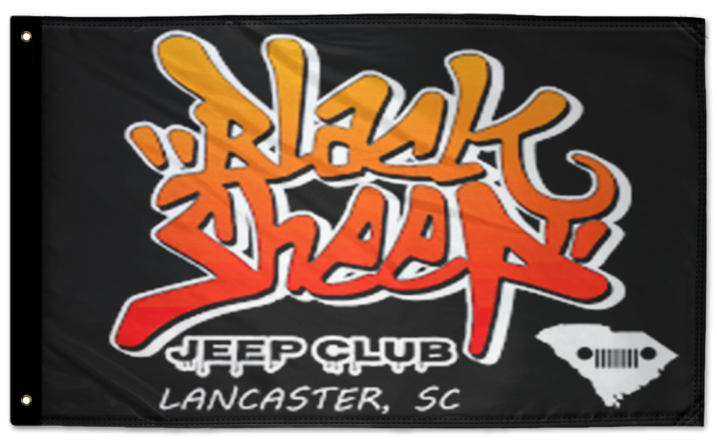 Black Sheep Jeep Club 3'x5' Double-Sided Flag