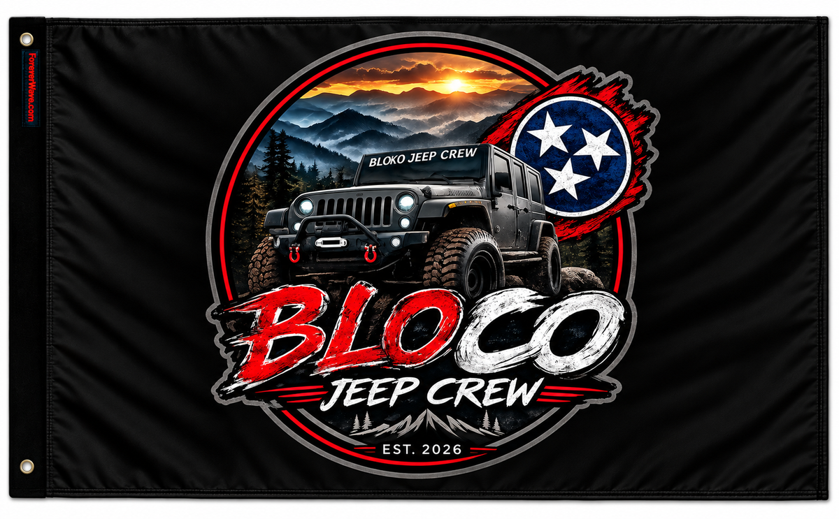 BLOCO Jeep Crew 3'x5' Double-Sided Flag