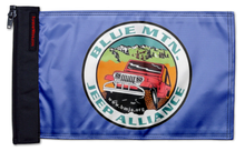 Blue Mountain Jeep Alliance Flag 12"x18" Forever Wave Flag