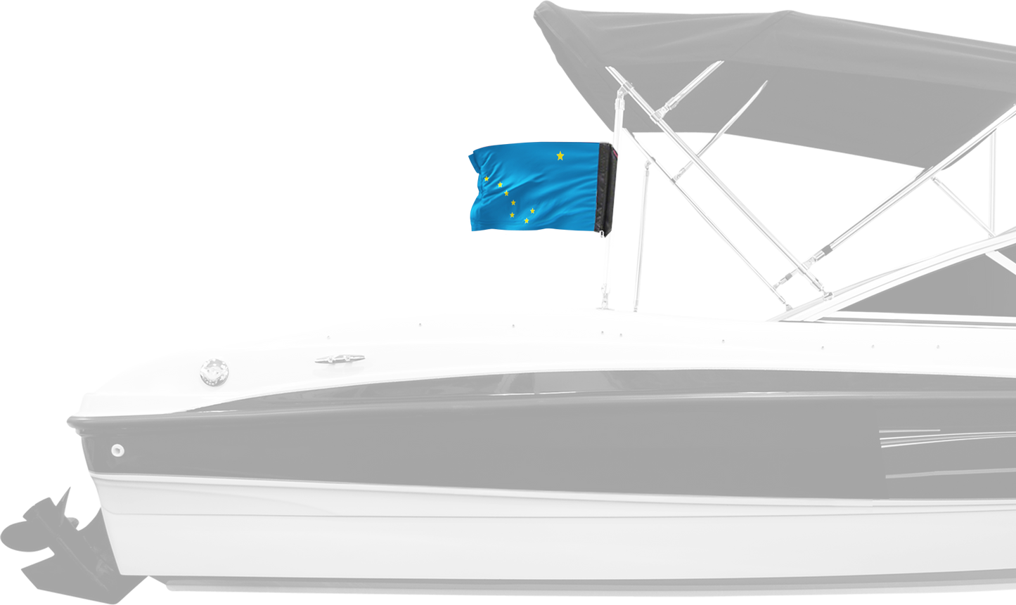 State Flag Alaska 12"x18" Forever Wave Flag for Boats